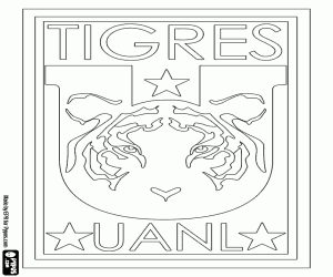 desenho de Emblema do Tigres UANL para colorir