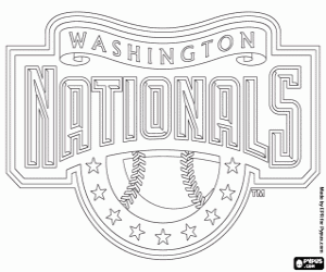 desenho de Emblema do Washington Nationals para colorir