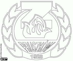 desenho de Emblema do Znicz Pruszków para colorir