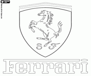 desenho de Emblema Ferrari para colorir