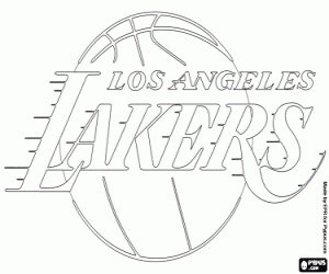 desenho de Emblema dos Lakers para colorir