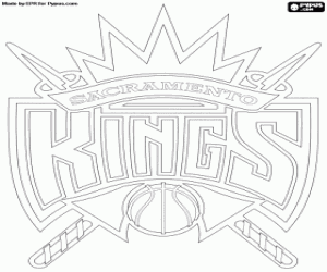 desenho de Emblema dos Sacramento Kings para colorir
