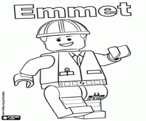 desenho de Emmet, personagem do filme Lego para colorir