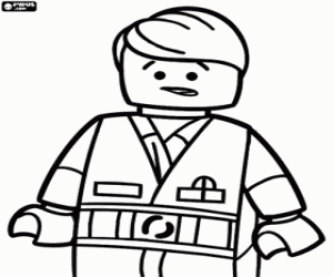 desenho de Emmet, o protagonista de Lego para colorir