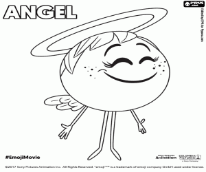 desenho de O emoji Anjo para colorir