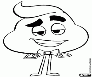 desenho de O emoji Cocô, uma personagem para colorir