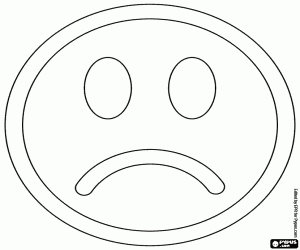 desenho de O emoticon da decepção para colorir