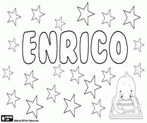 desenho de Enrico, nome itialiano para colorir