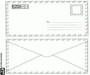 desenho de Um envelope para correspondência para colorir
