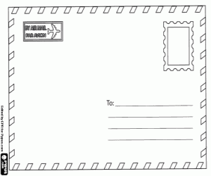 desenho de Envelope de carta para colorir