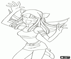 desenho de Eriru, personagem da Mermaid Melody para colorir