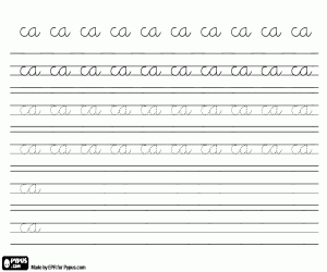 desenho de Escrever com a consoante C para colorir