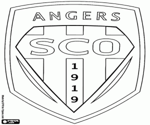 desenho de Escudo de Angers SCO para colorir