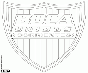 desenho de Escudo de CA Boca Unidos para colorir