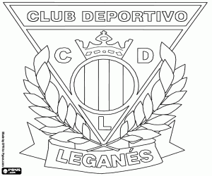 desenho de Escudo de CD Leganés para colorir