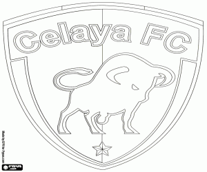 desenho de Escudo de Celaya FC para colorir