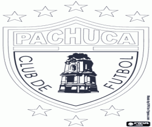 desenho de Escudo de CF Pachuca para colorir