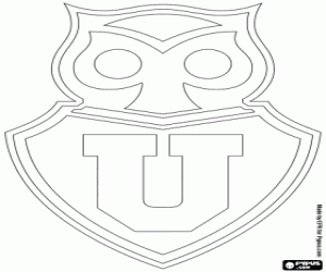 desenho de Escudo de Club Universidad de Chile para colorir