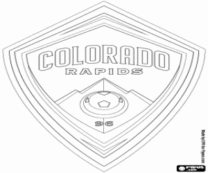 desenho de Escudo de Colorado Rapids para colorir