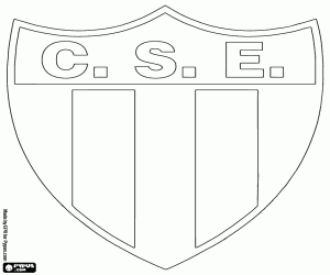 desenho de Escudo de CS Estudiantes para colorir