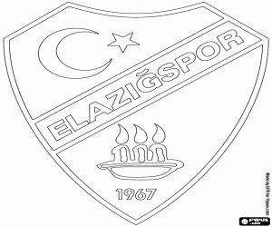 desenho de Escudo de Elazığspor para colorir