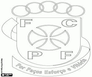 desenho de Escudo de FC Paços de Ferreira para colorir