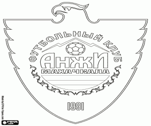 desenho de Escudo de FK Anzhi Makhachkala para colorir