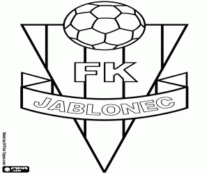 desenho de Escudo de FK Jablonec para colorir