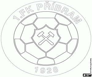 desenho de Escudo de FK Příbram para colorir