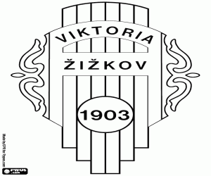 desenho de Escudo de FK Viktoria Žižkov para colorir