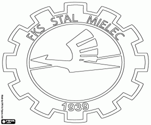 desenho de Escudo de FKS Stal Mielec para colorir