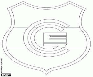 desenho de Escudo de Gimnasia y Esgrima de Jujuy para colorir