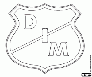 desenho de Escudo de Independiente Medellín para colorir