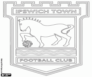 desenho de Escudo de Ipswich Town para colorir