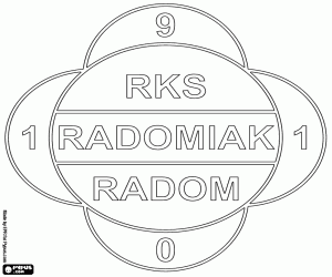 desenho de Escudo de Radomiak Radom para colorir