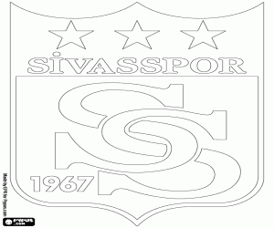 desenho de Escudo de Sivasspor para colorir