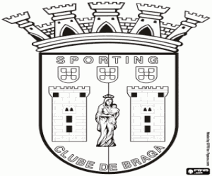 desenho de Escudo de Sporting de Braga para colorir