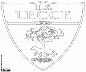 desenho de Escudo de Unione Sportiva Lecce para colorir