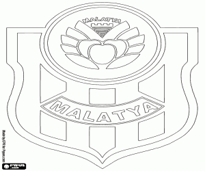 desenho de Escudo de Yeni Malatyaspor para colorir