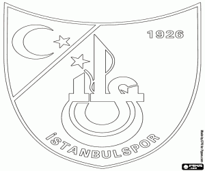 desenho de Escudo de İstanbulspor A.Ş. para colorir