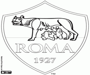 desenho de Escudo do AS Roma para colorir