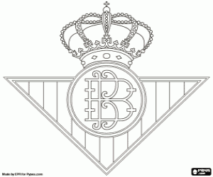 desenho de Escudo do Betis de Sevilha para colorir