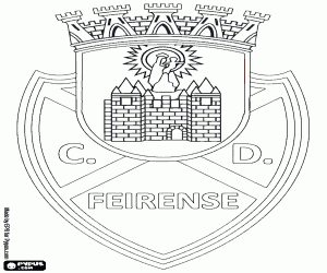 desenho de Escudo do CD Feirense para colorir