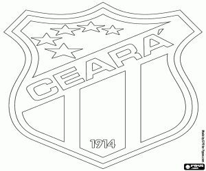 desenho de Escudo do Ceará SC para colorir