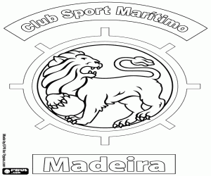 desenho de Escudo do CS Marítimo para colorir