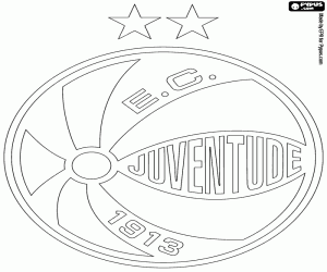 desenho de Escudo do EC Juventude para colorir