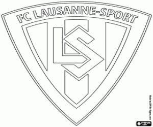 desenho de Escudo do FC Lausanne-Sport para colorir