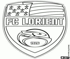 desenho de Escudo do FC Lorient para colorir