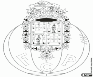 desenho de Escudo do FC Porto para colorir