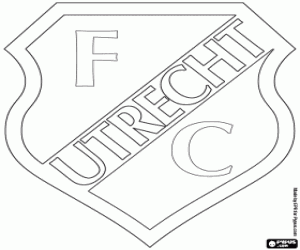 desenho de Escudo do FC Utrecht para colorir